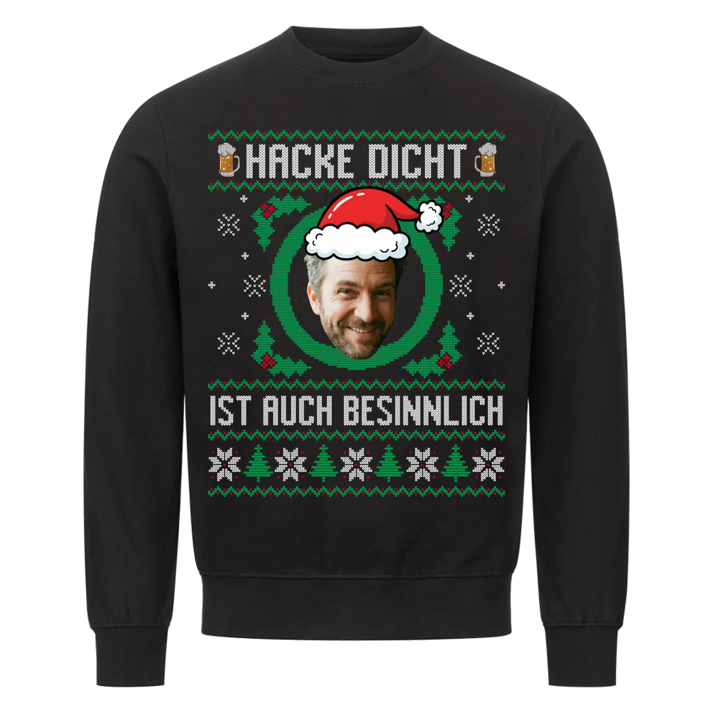 Personalisierter Ugly Christmas Sweater – Dein Gesicht