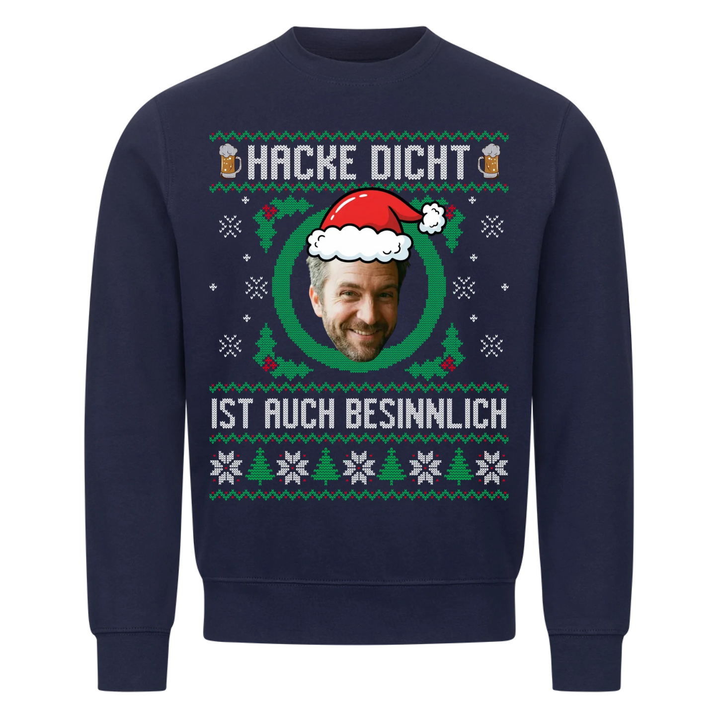 Personalisierter Ugly Christmas Sweater – Dein Gesicht