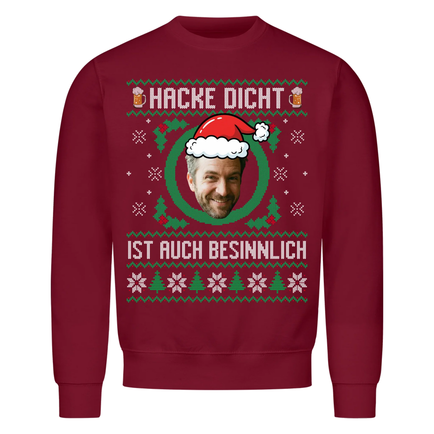Personalisierter Ugly Christmas Sweater – Dein Gesicht