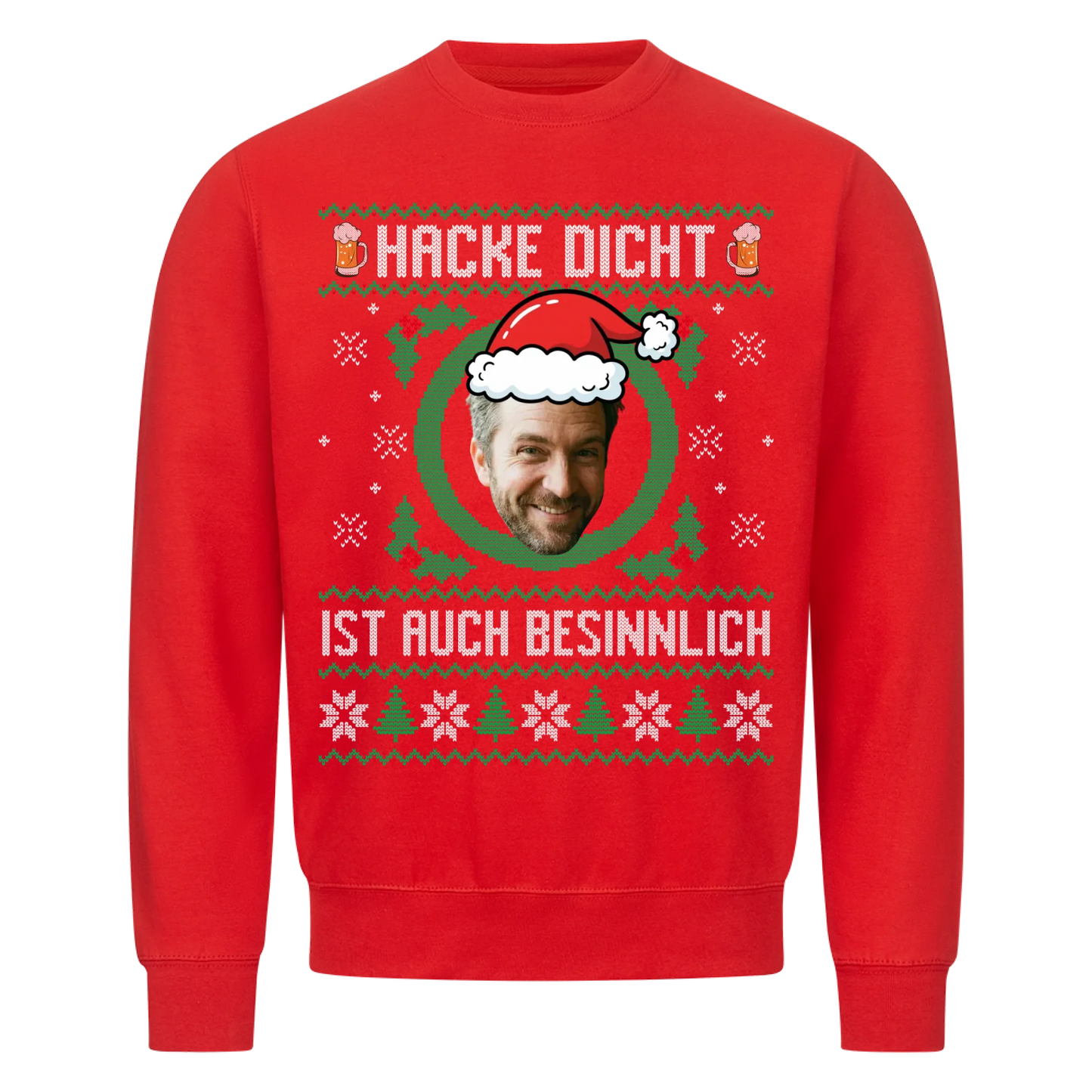 Personalisierter Ugly Christmas Sweater – Dein Gesicht