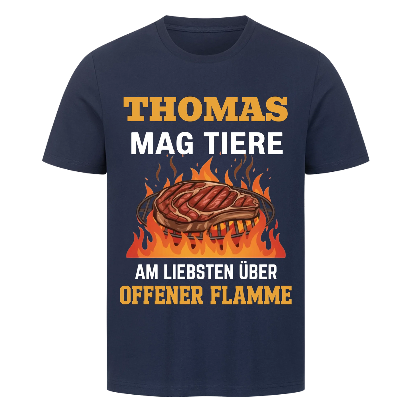Mag Tiere über offener Flamme