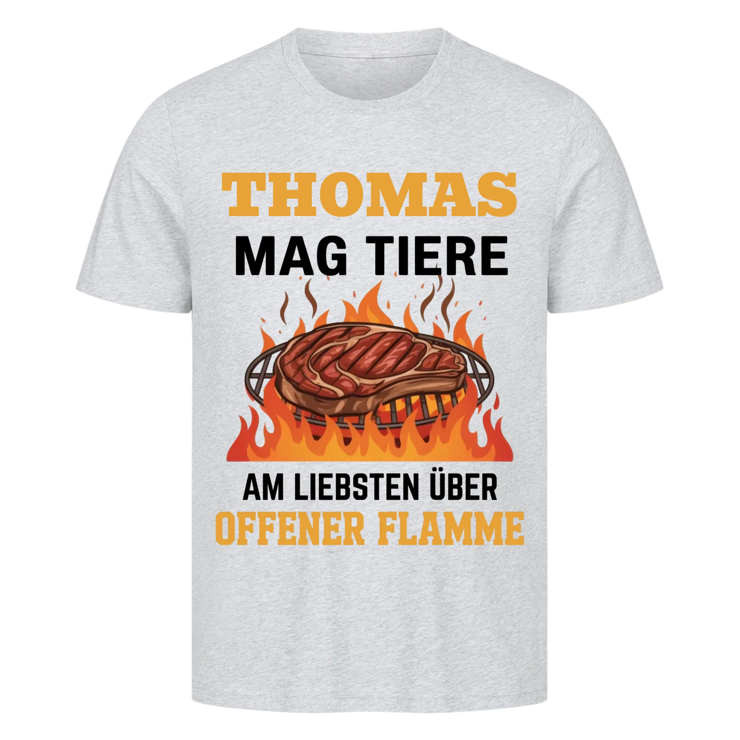 Mag Tiere über offener Flamme