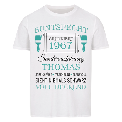 Buntspecht – Unikat mit Name & Jahrgang