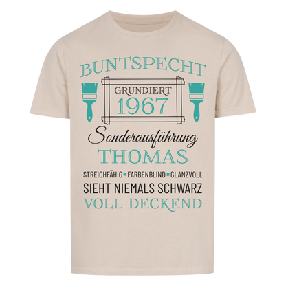 Buntspecht – Unikat mit Name & Jahrgang