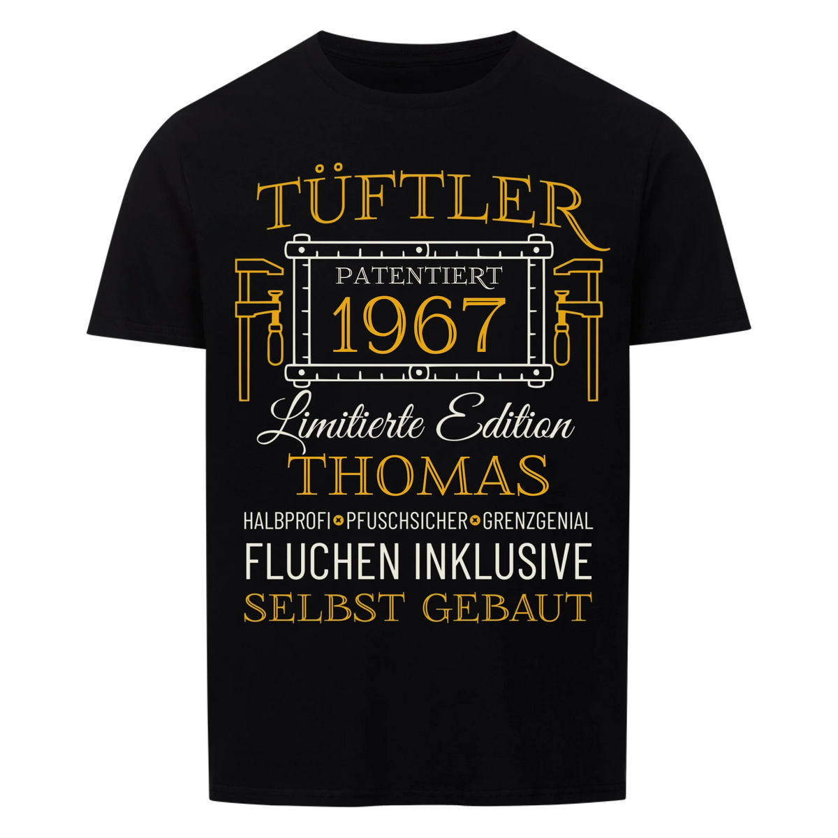 Tüftler – Unikat mit Name & Jahrgang