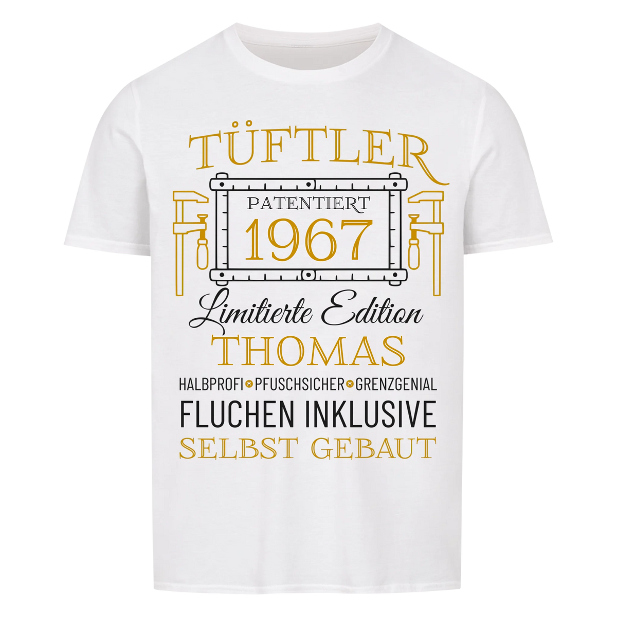 Tüftler – Unikat mit Name & Jahrgang