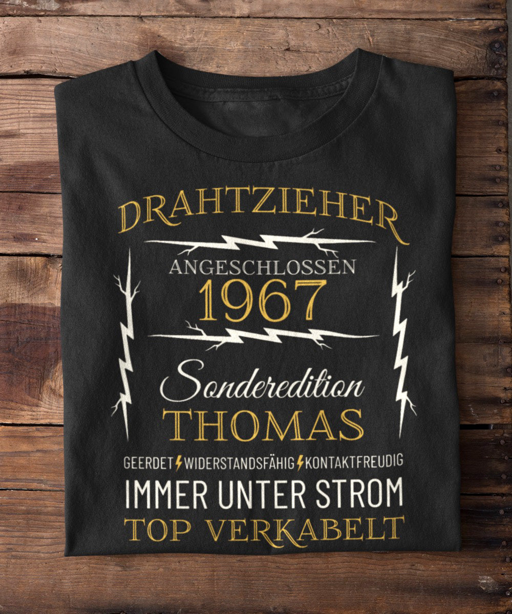 Drahtzieher – Unikat mit Name & Jahrgang