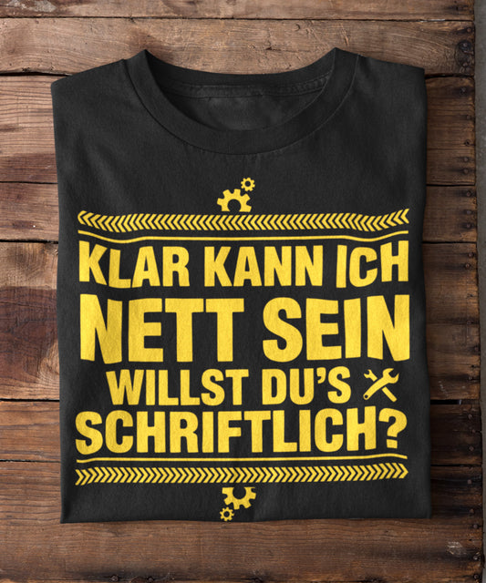 Klar kann ich nett sein