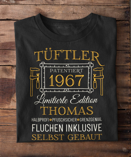 Tüftler – Unikat mit Name & Jahrgang