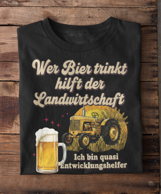 Biertrinker mit Herz für die Landwirtschaft